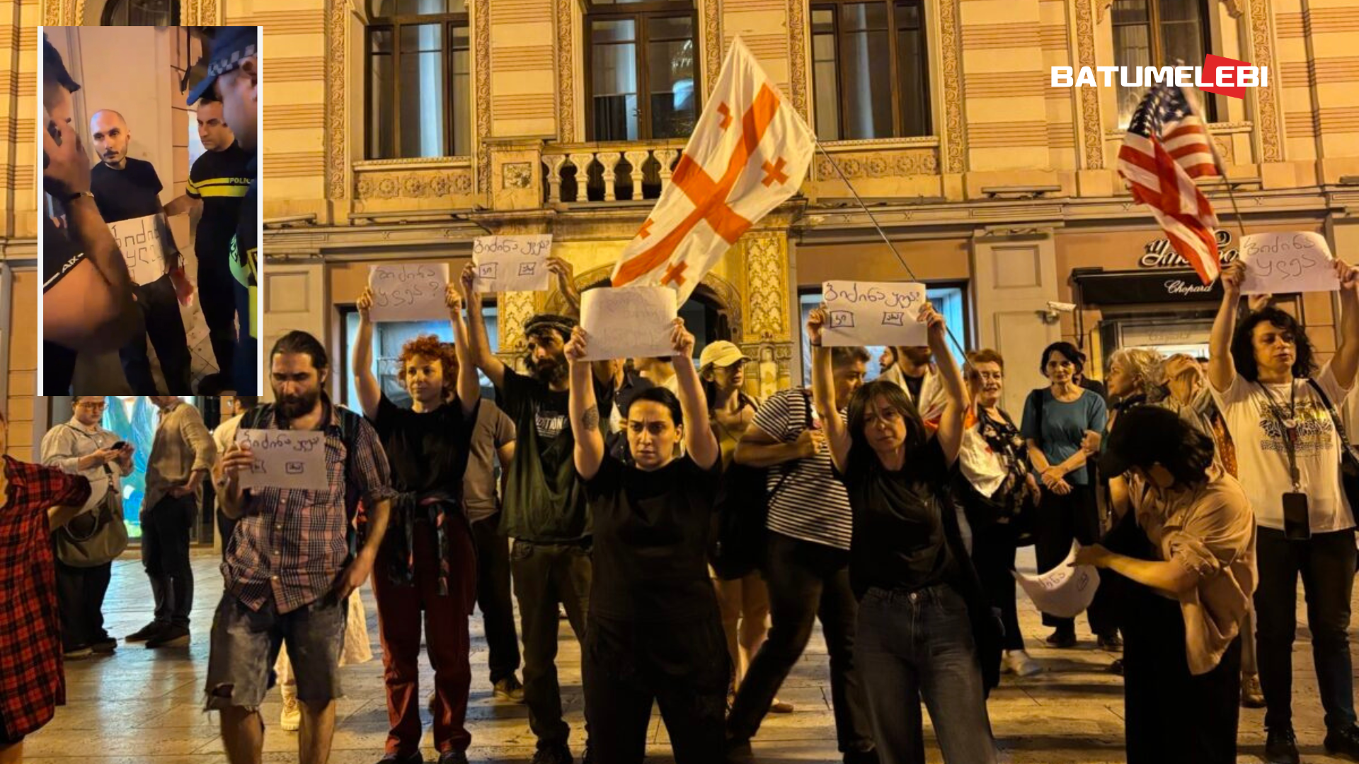 “Is Bidzina a D*ck?” – 10 Detained in Tbilisi Over Handwritten Posters Supporting Free Speech